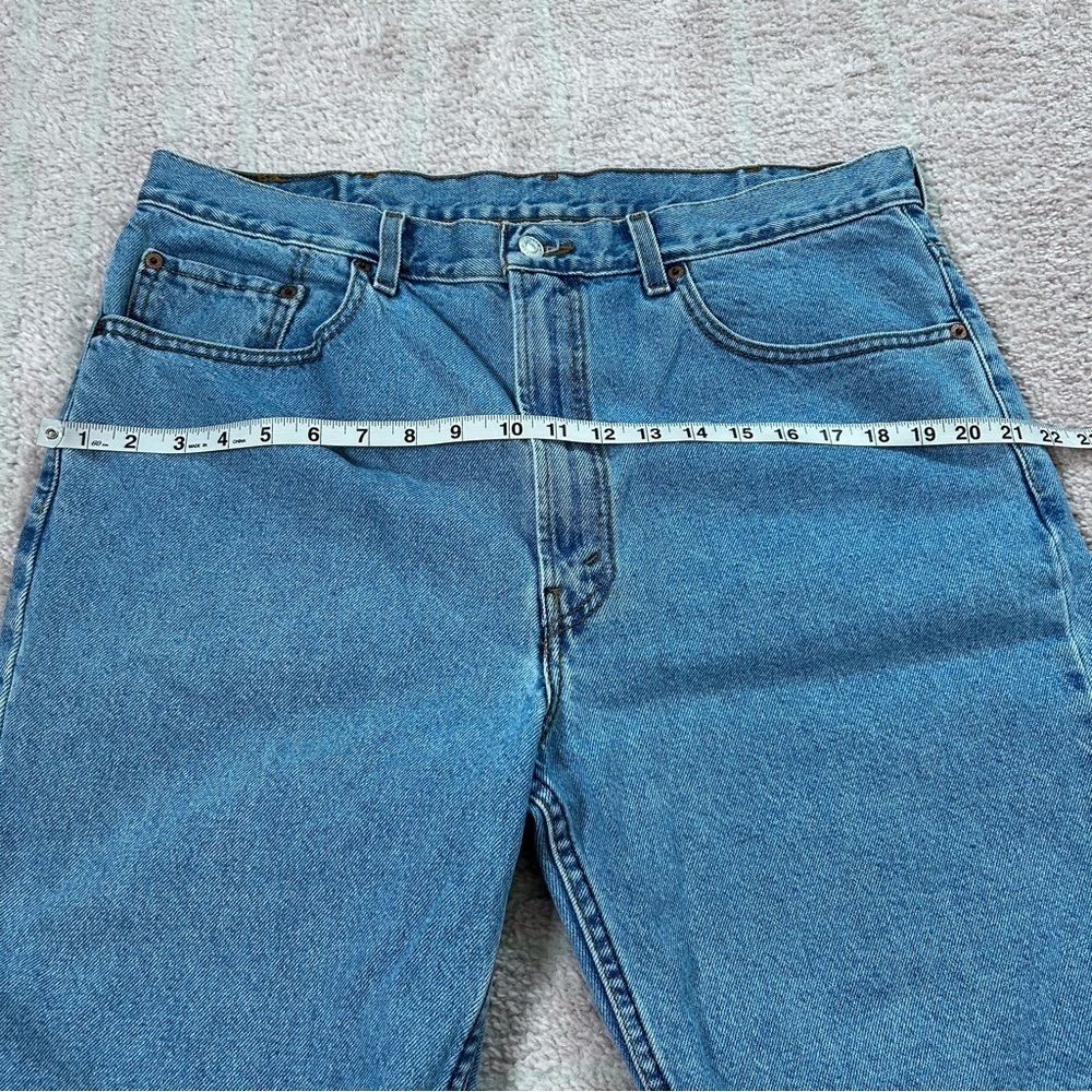 Vintage Levis 505 Jorts Denim Jean Shorts Size 38 Dad Short Classic‎ Light Wash - Picture 6 of 14